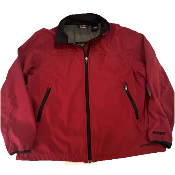 L.L. Bean Red Women’s X-Large Windstopper Fall Rain Soft shell Jacket Full Zip - Picture 1 of 15